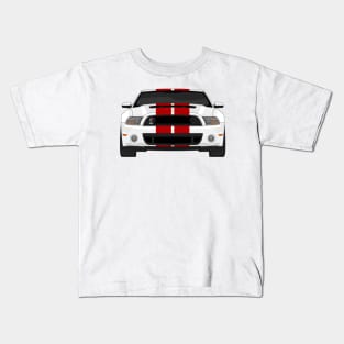 MUSTANG SHELBY GT500 WHITE Kids T-Shirt